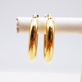 Créoles Ovales Or Jaune 750 - 18 carats