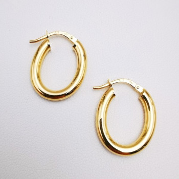 Créoles Ovales Or Jaune 750 - 18 carats