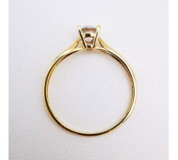 Bague Solitaire Oxyde de Zirconium Or Jaune 750 - 18 carats