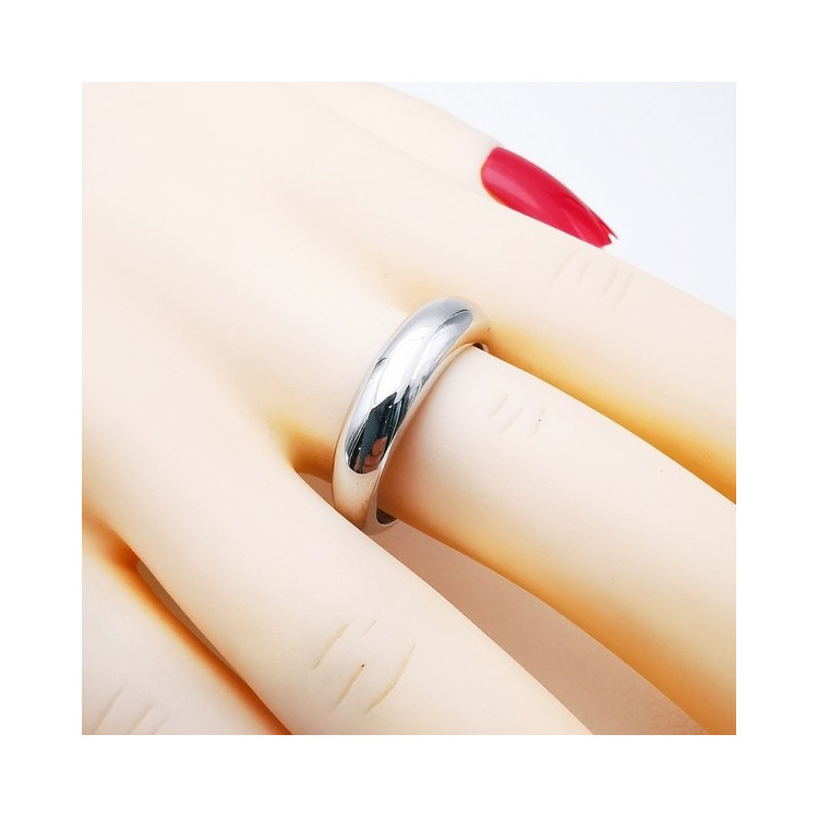 Bague Jonc Or Blanc 750 - 18 carats