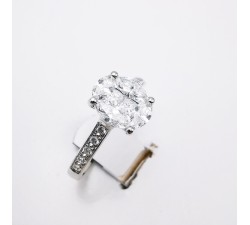 Bague Diamants Ligne Vendôme Or Blanc 750 - 18 carats