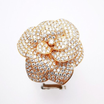 Bague Fleur Diamants Ligne Vendôme Or Rose 750 - 18 carats