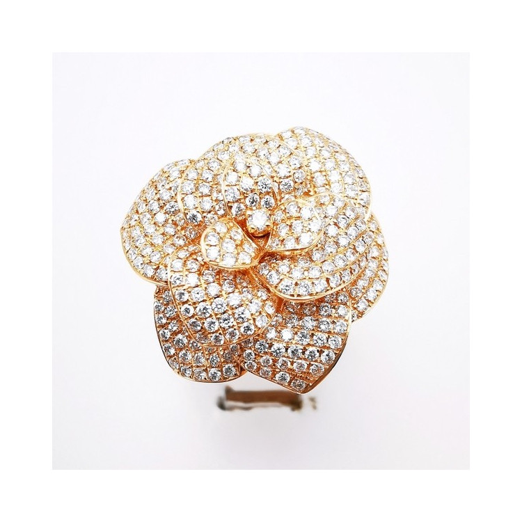 Bague Fleur Diamants Ligne Vendôme Or Rose 750 - 18 carats