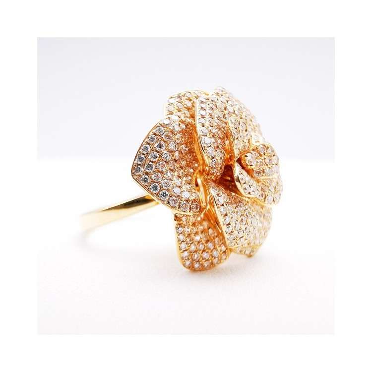 Bague Fleur Diamants Ligne Vendôme Or Rose 750 - 18 carats