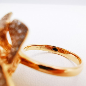 Bague Fleur Diamants Ligne Vendôme Or Rose 750 - 18 carats