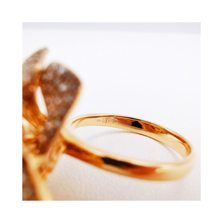 Bague Fleur Diamants Ligne Vendôme Or Rose 750 - 18 carats