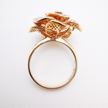 Bague Fleur Diamants Ligne Vendôme Or Rose 750 - 18 carats