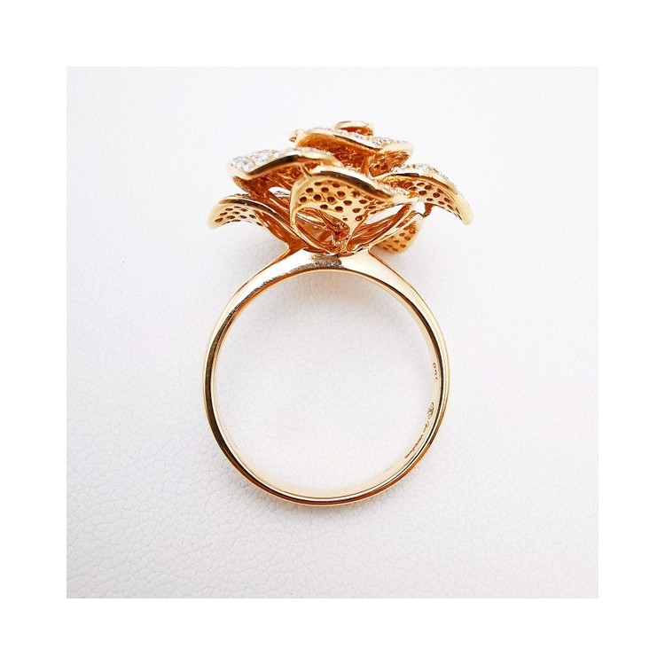 Bague Fleur Diamants Ligne Vendôme Or Rose 750 - 18 carats