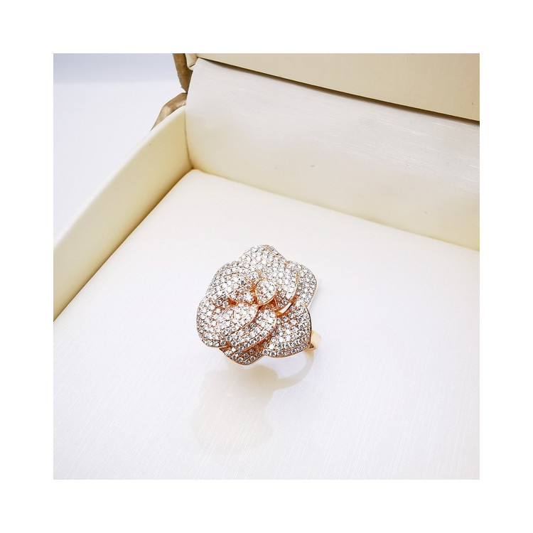 Bague Fleur Diamants Ligne Vendôme Or Rose 750 - 18 carats