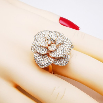 Bague Fleur Diamants Ligne Vendôme Or Rose 750 - 18 carats
