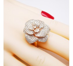 Bague Fleur Diamants Ligne Vendôme Or Rose 750 - 18 carats