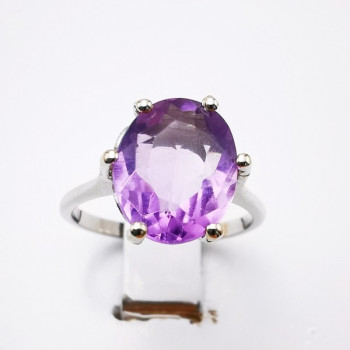 Bague Améthyste Or blanc 750 - 18 carats