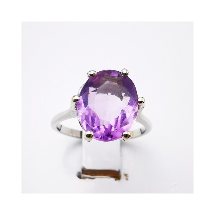 Bague Améthyste Or blanc 750 - 18 carats