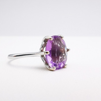 Bague Améthyste Or blanc 750 - 18 carats