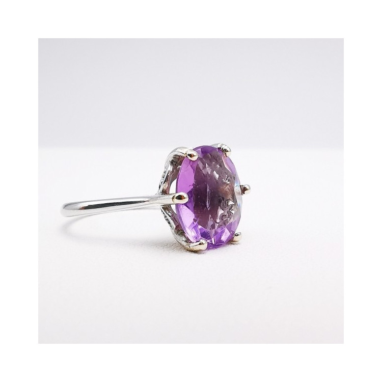 Bague Améthyste Or blanc 750 - 18 carats