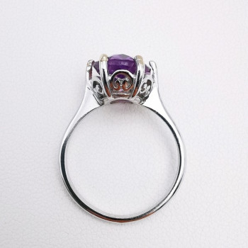 Bague Améthyste Or blanc 750 - 18 carats