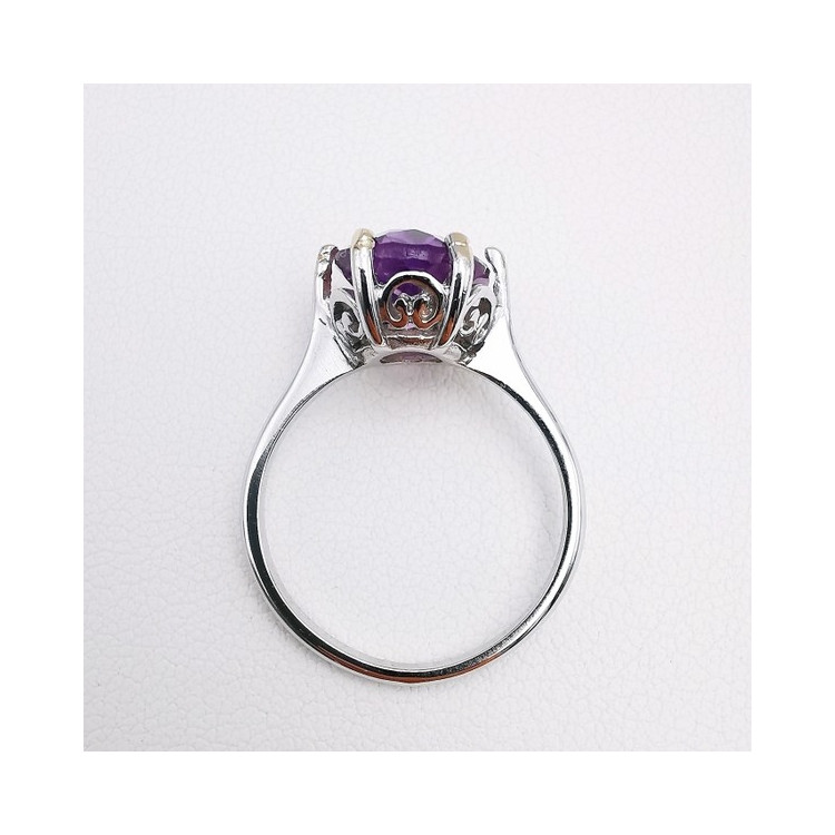 Bague Améthyste Or blanc 750 - 18 carats