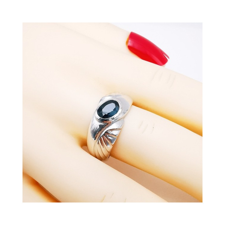 Bague Saphir Or Blanc 750 - 18 carats