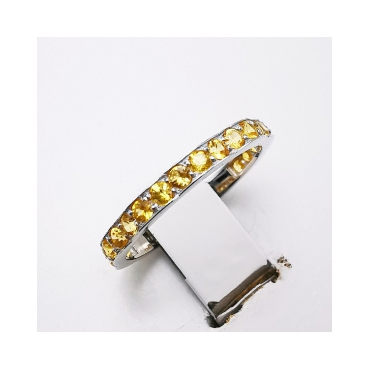 Alliance Nuage Saphir Jaune Or Blanc 750 - 18 carats