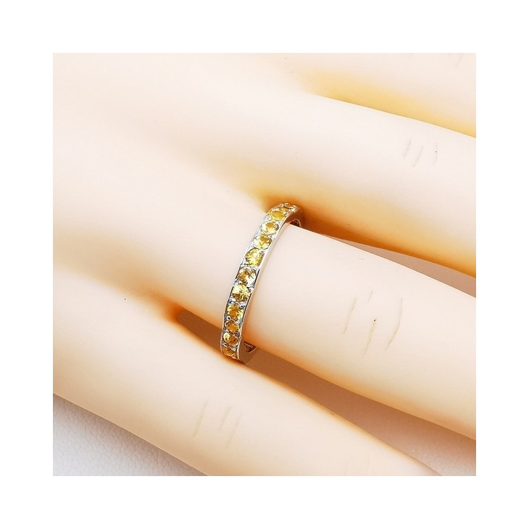 Alliance Nuage Saphir Jaune Or Blanc 750 - 18 carats