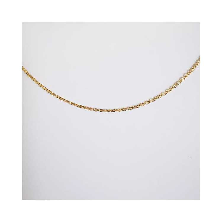Chaîne 50 cm Or Jaune 750 - 18 carats Maille Forçat Rond 1.50 grammes