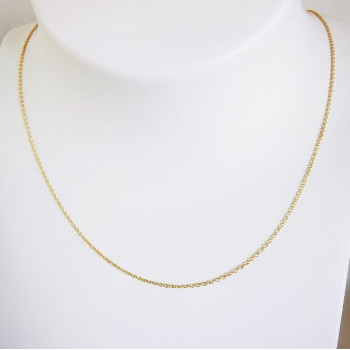 Chaîne 50 cm Or Jaune 750 - 18 carats Maille Forçat Rond 1.50 grammes