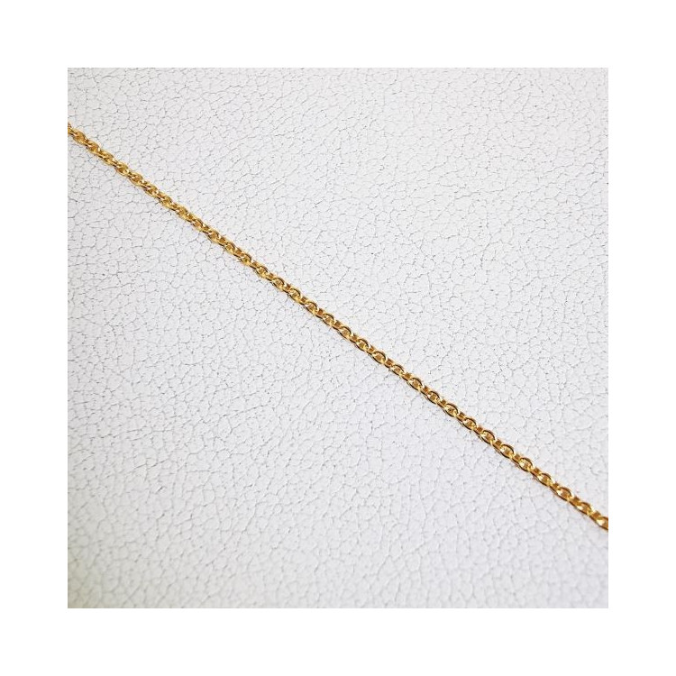 Chaîne 50 cm Or Jaune 750 - 18 carats Maille Forçat Rond 1.50 grammes