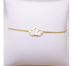 Bracelet Fleur de Lotus Plaqué Or