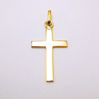 Pendentif Croix Moyen Modèle Or Jaune 750 - 18 carats