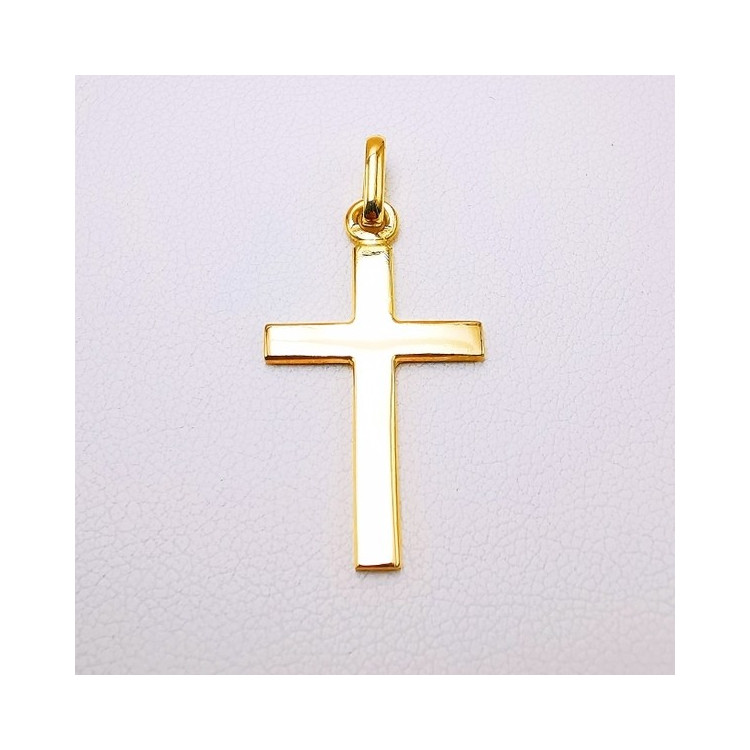 Pendentif Croix Moyen Modèle Or Jaune 750 - 18 carats
