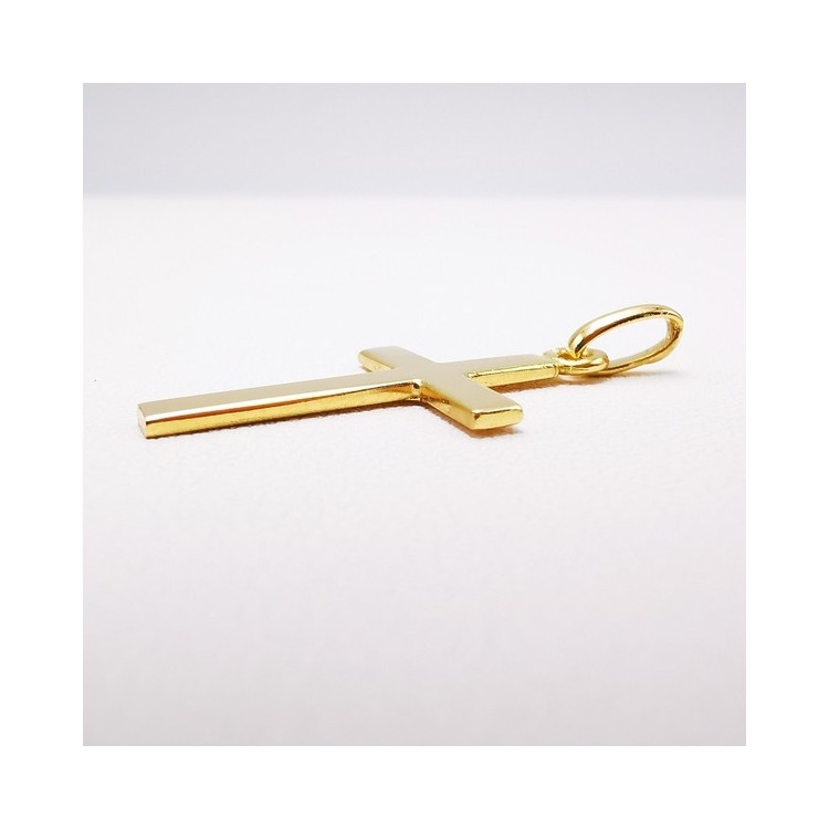 Pendentif Croix Moyen Modèle Or Jaune 750 - 18 carats