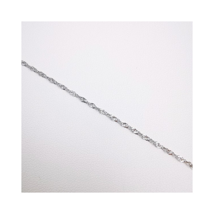 Collier Maille Singapour 40 cm Or Blanc 750 - 18 carats