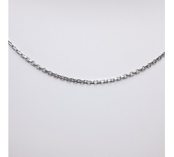 Chaîne 40 cm Or blanc 750 - 18 carats Maille Forçat