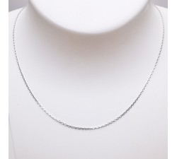Chaîne 40 cm Or blanc 750 - 18 carats Maille Forçat