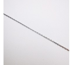 Chaîne 40 cm Or blanc 750 - 18 carats Maille Forçat 2.00 Grammes