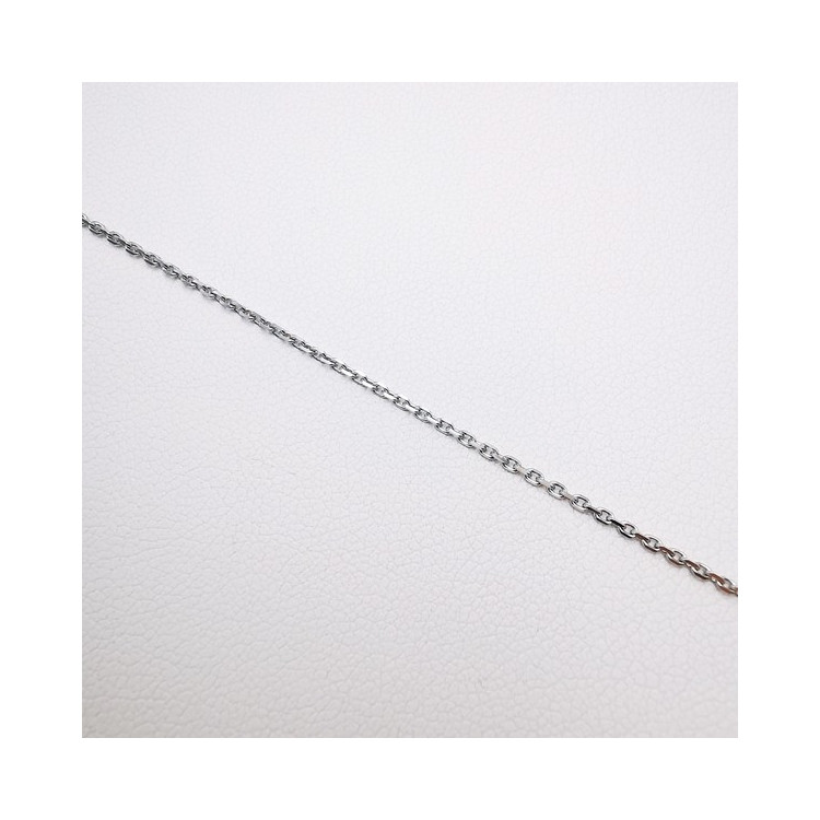 Chaîne 40 cm Or Blanc 750 - 18 carats Maille Forçat 2.00 Grammes