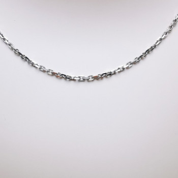 Chaîne 40 cm Or Blanc 750 - 18 carats Maille Forçat 5.10 Grammes