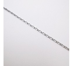 Chaîne 40 cm Or Blanc 750 - 18 carats Maille Forçat 5.10 Grammes