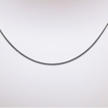 Chaîne 40 cm Or blanc 750 - 18 carats Maille Gourmette 1.90 Grammes