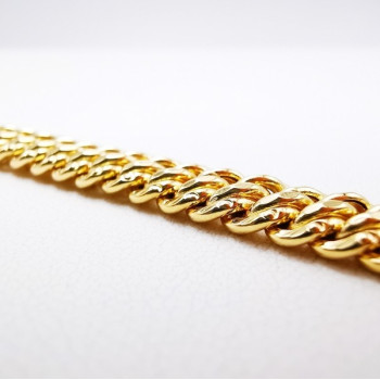 Bracelet Maille Américaine Or Jaune 750 - 18 carats