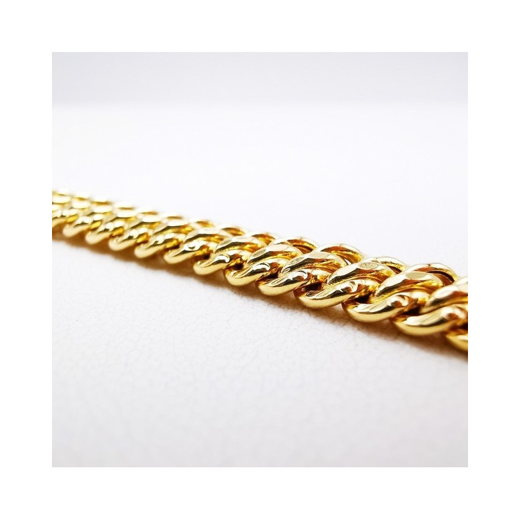 Bracelet Maille Américaine Or Jaune 750 - 18 carats