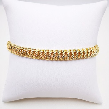 Bracelet Maille Américaine Or Jaune 750 - 18 carats