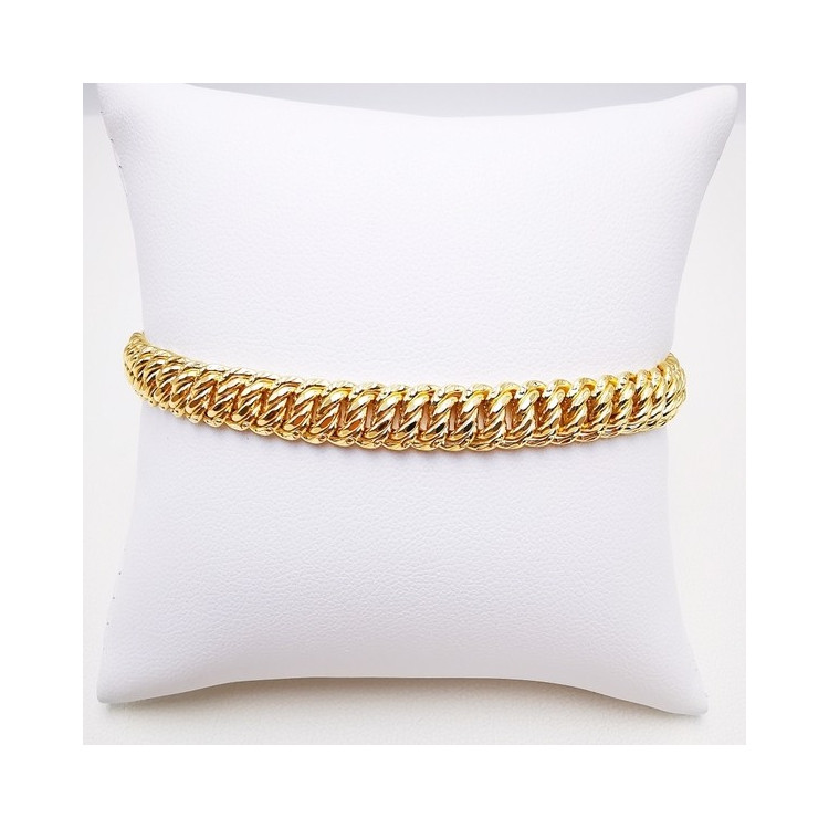 Bracelet Maille Américaine Or Jaune 750 - 18 carats