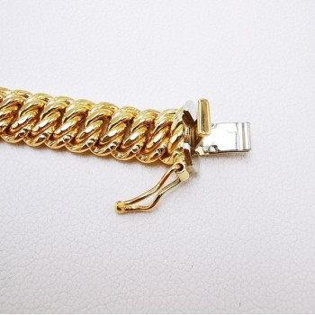 Bracelet Maille Américaine Or Jaune 750 - 18 carats