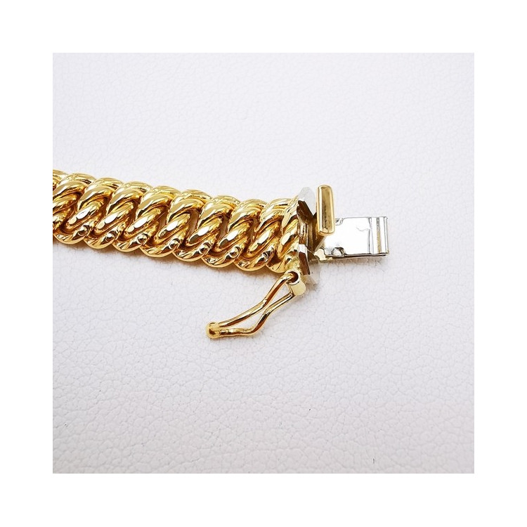 Bracelet Maille Américaine Or Jaune 750 - 18 carats