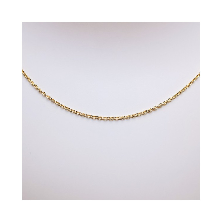 Chaîne 45 cm Or Jaune 750 - 18 carats Maille Forçat rond 2.75 grammes
