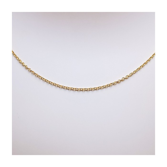 Chaîne 45 cm Or Jaune 750 - 18 carats Maille Forçat rond 2.75 grammes