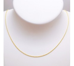 Chaîne 45 cm Or Jaune 750 - 18 carats Maille Forçat rond