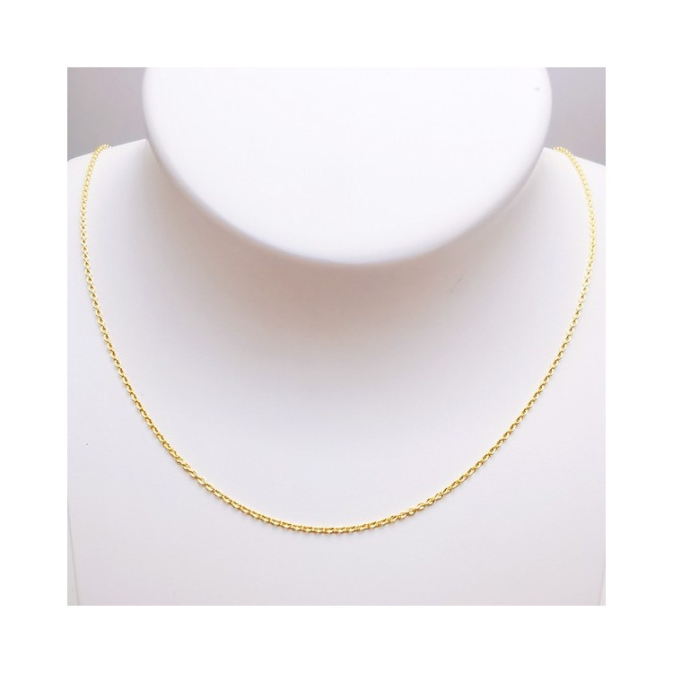 Chaîne 45 cm Or Jaune 750 - 18 carats Maille Forçat rond 2.75 grammes