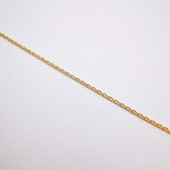 Chaîne 45 cm Or Jaune 750 - 18 carats Maille Forçat rond 2.75 grammes